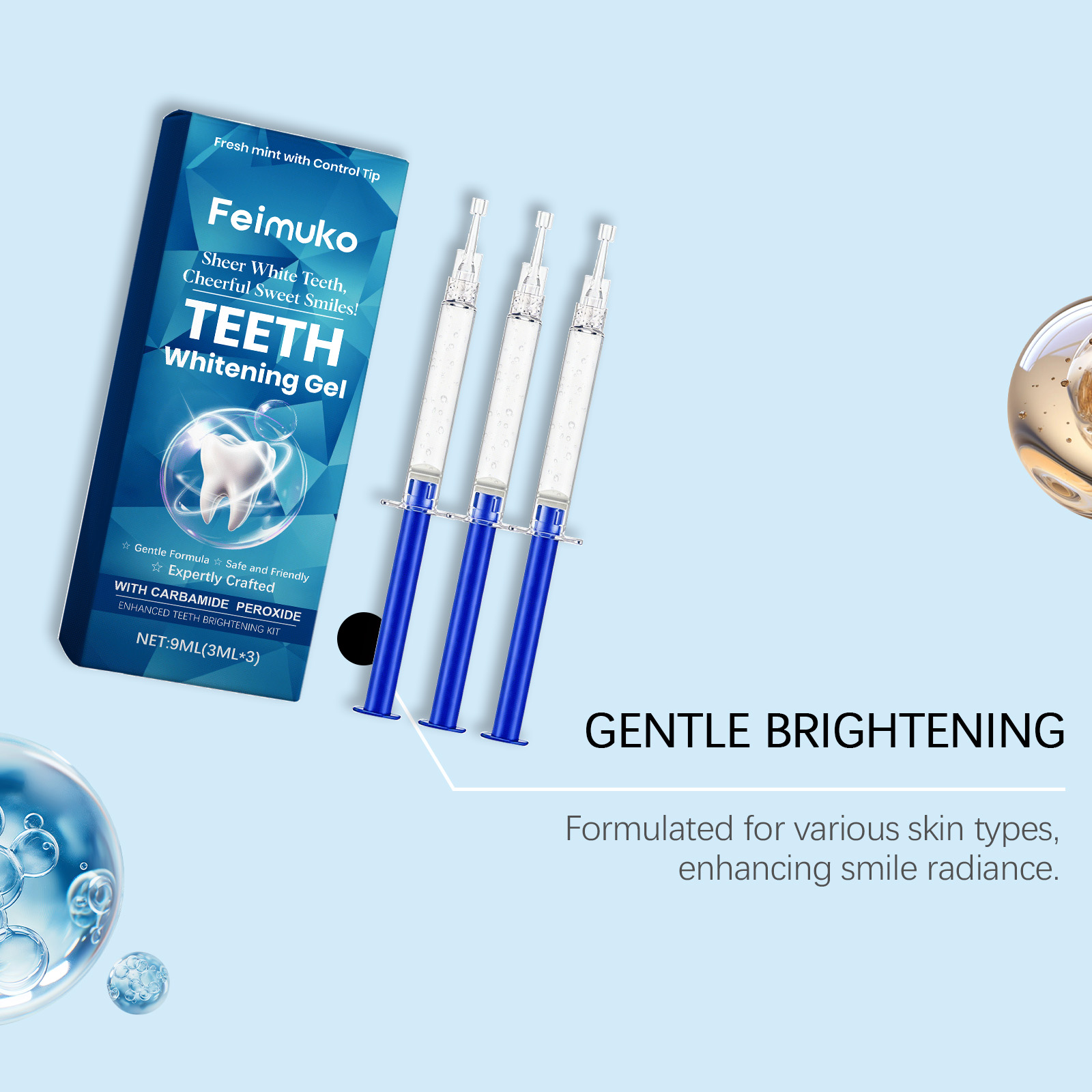 Feimuko Teeth Whitening Gel 3P - Teeth Whitening Kit ulasan dan harga